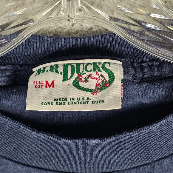 Vintage Mr. Ducks T-Shirt Mens Medium Blue Graphic Print Short Sleeve Crew Neck - Picture 6 of 8